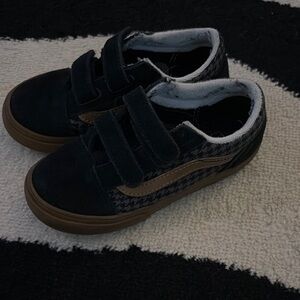 Vans Kids Black and Brown Velcro Sneakers
